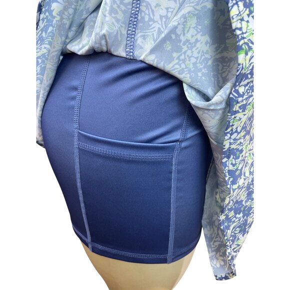 Vogo Womens Floral Activewear Skort With Inner Shorts Blue & White Size S - Picture 5 of 8
